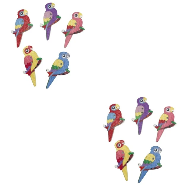 100 Boutons En Bois Fleuris - Vasemele - 20mm - Couleurs Assorties - Pour Couture, Scrapbooking, DIY