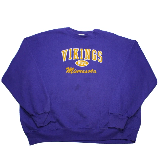 Felpa sportiva vintage Lee Minnesota Vikings NFL USA maglione calcio taglia 2XL