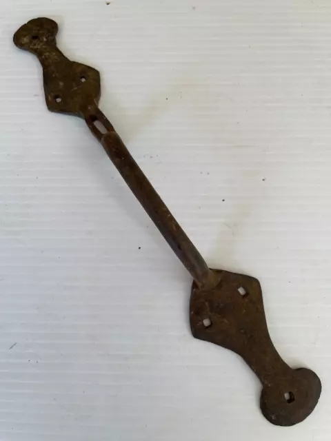 Vtg Forged Metal Farm House Barn Door Pull Handle Primitive Gate Architectural