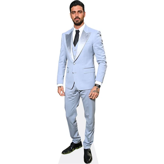 MICHELE MORRONE (LIGHT Blue Suit) Silhouette en carton Taille Mini EUR