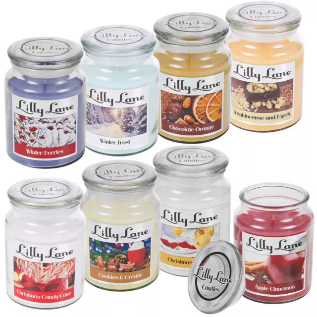 18 oz Premium Line Large Scented Candle Glass Jar Fragrance Home Gift Xmas  100 h