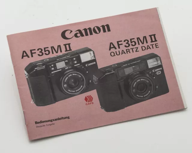 Mode D 'em Ploi Canon AF35M 2 Af 35M II Quartz Date Instructions