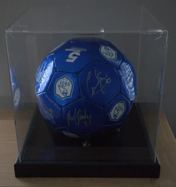 Sheffield Wednesday Full Squad Signed Autographed Team Football In Case