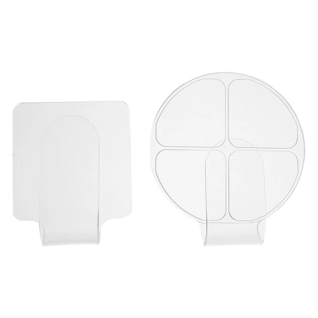 2 Pcs Weiß Acryl Nagelkunst-Palette Make-up-Kosmetikpaletten