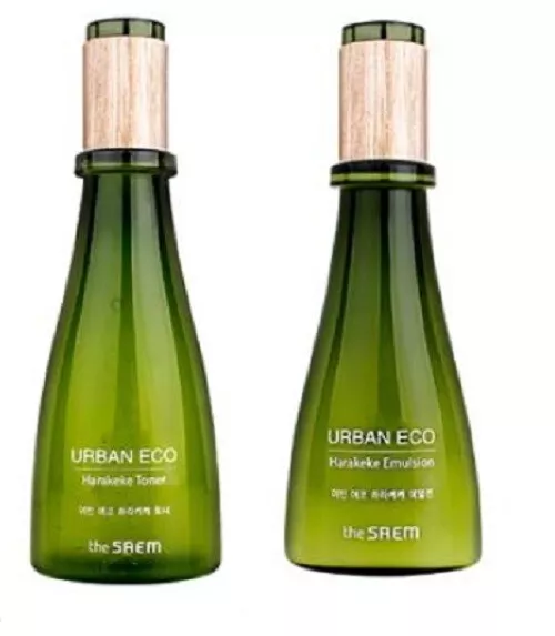 The Saem Urban Eco Harakeke Toner 150ml, Emulsion 130ml set Moisture Cooling