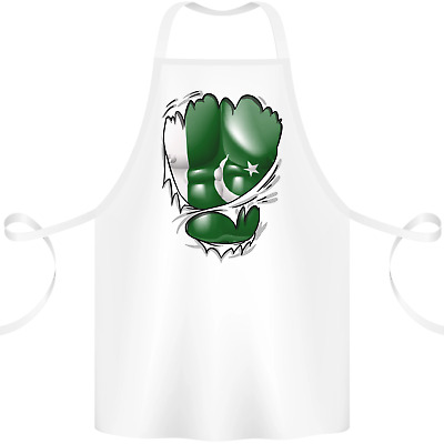 Gym The Pakistan Flag Ripped Muscles Effect Cotton Apron 100% Organic