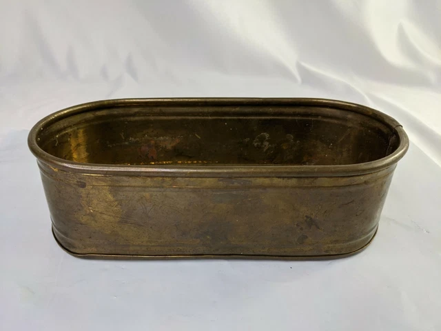 Brass Planter Oblong 9.5 Inch