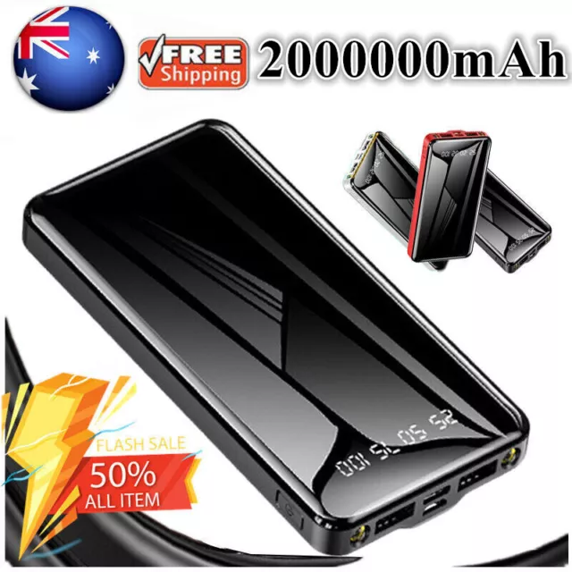 External Power Bank 2000000mAh For Mobile Phone 2USB Portable Battery Charger