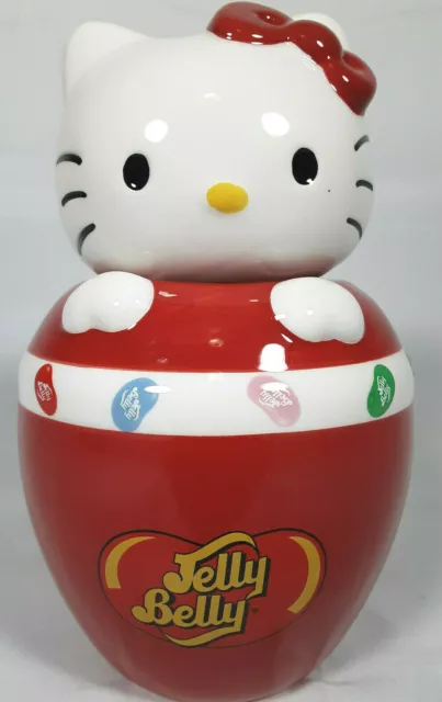 Hello Kitty Sanrio Jelly Belly Ceramic Candy Jar 7.5 inches Tall 1.4 oz NIB VTG