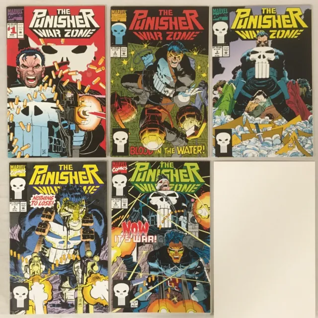 The Punisher: War Zone 4 comic lot # 1 2 3 5 6 Marvel 1992 (9.0/9.2 grade)
