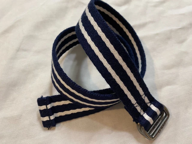 Ralph Lauren Blue & White Striped Nylon Belt for 6 Month Babies 23" Total Length