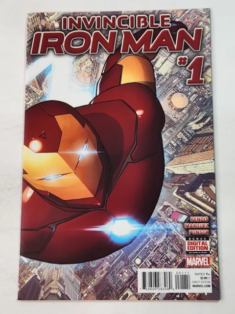 Invincible Iron Man 1 Wraparound Cover 1st Print Brian Michael Bendis 2015