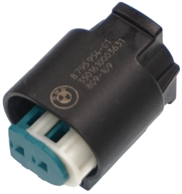 thumbnail image 2 of Genuine BMW 6-Pole Wiring Connector Housing 61136909058 - Teal, For Pins 1383776 Or 1393724 2 of 3