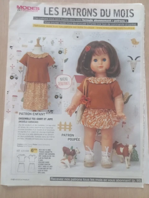 Patron De Couture Pour Poupée - Jupe Et Culotte Cécile - Occasion