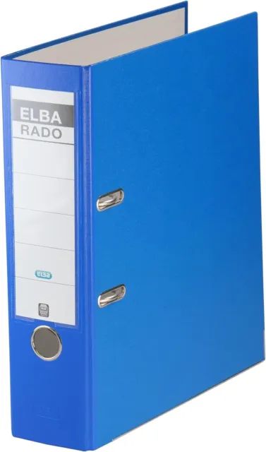 Elba Ordner A4, rado brillant, breit, veredeltes Papier, blau, 1 Stück