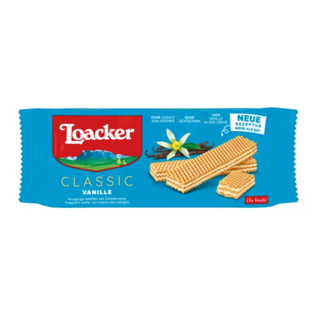 Loacker Classique Vanille Waffelblättchen Avec Vanillecreme