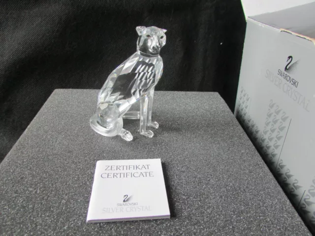 RARE Swarovski Crystal Panther Mint Boxed with coa 10cm tall
