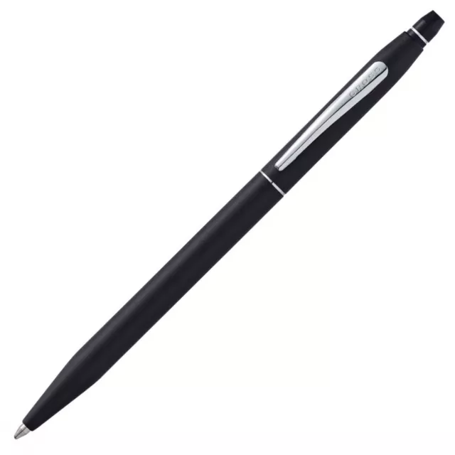 CROSS Click Ballpoint Pen - Classic Black Chrome Trim - NEW