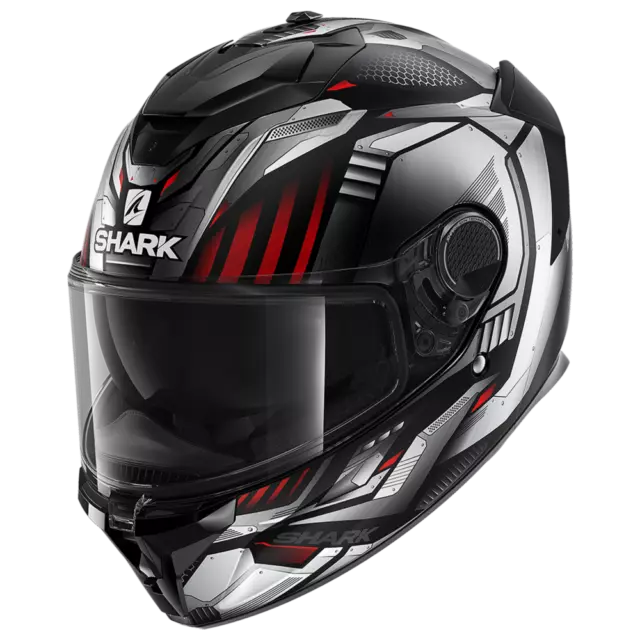 Shark Spartan Gt Replikan Matt Chrome Red Kus Full Face Motorcycle Helmet