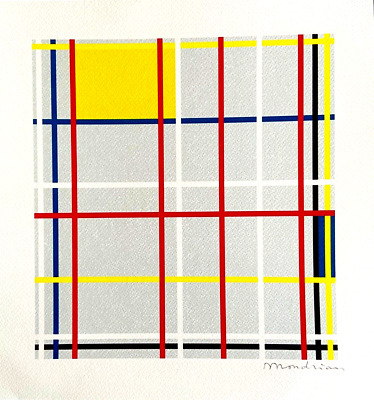 Piet Mondrian Litografía Yale 1979 (Kandinsky Bauhaus Albers Le Corbusier Klee )