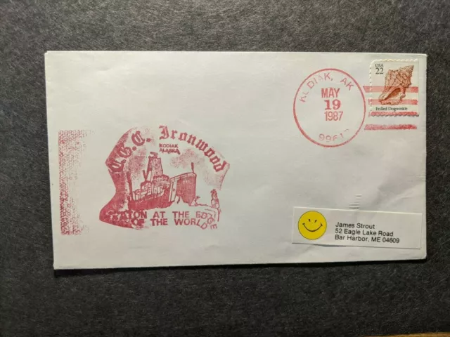 USCGC IRONWOOD WLB-297 Naval Cover 1987 POLAR Cachet Kodiak, Alaska