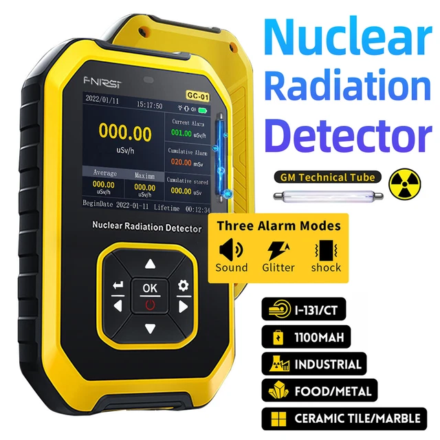 Contatore Geiger Portatile Multifunzionale, Rilevatore Di Radiazioni Nucleari Dosimetro Personale Rilevatori Di Biglie Tester Di Raggi X Beta Gamma Giallo 89515795