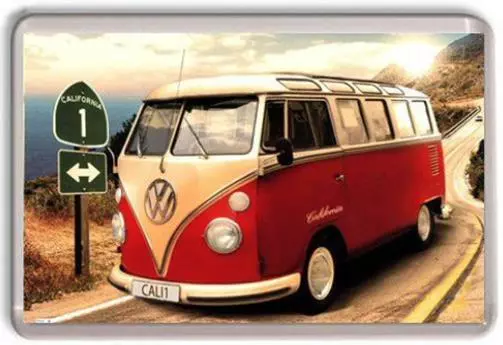 VW Classic Camper Van Fridge Magnet 02