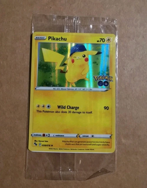 🔥 POKÉMON TCG 🔥 Pikachu 028/078 Pokemon GO Sealed Store Promo Stamp ️🚀 ...