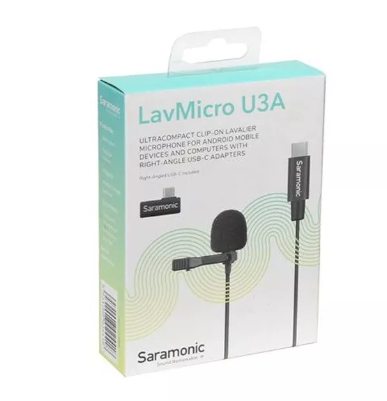 Saramonic LavMicroU3A  6.6' Omni Lav Microphone w/USB-C for Android Device