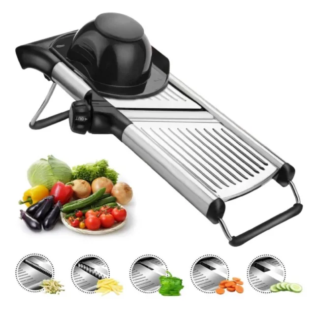 Safe Mandoline Vegetable Slicer Stainless Steel Adjustable Food Cutter Chopper