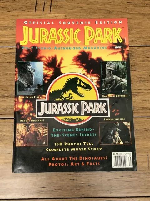 Jurassic Park Official Souvenir Edition Studio Authorized magazine 1993 CV JD