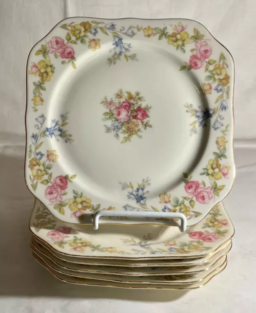 6 KPM Royal Ivory Riviera 7 3/4" Square Salad Plates