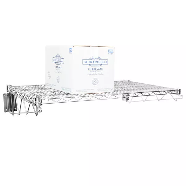 24" x 36" Wall Mount Chrome Wire Shelf Rack Commercial Restaurant Pot Pantry NSF