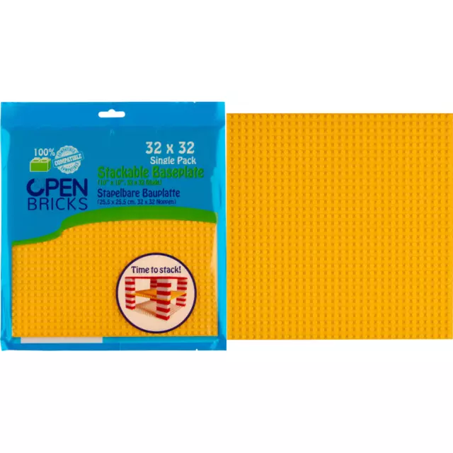 Plaques de construction Jaune planche de 26 cm Bases Blocs Briques Jouet et Jeux