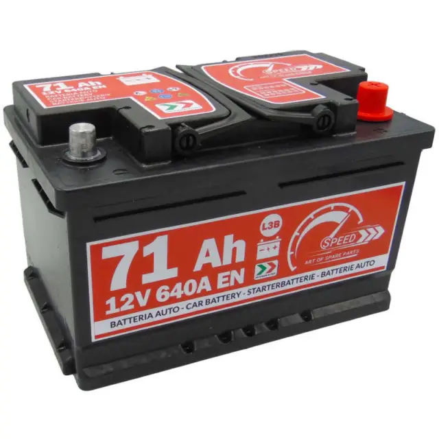 Autobatterie Speed 12V 71Ah 640A Starterbatterie Bosch Varta 70 71 72 74Ah