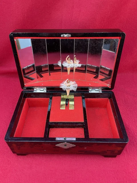 PETITE BOÎTE À musique servant boite à bijoux en bois EUR 30,00