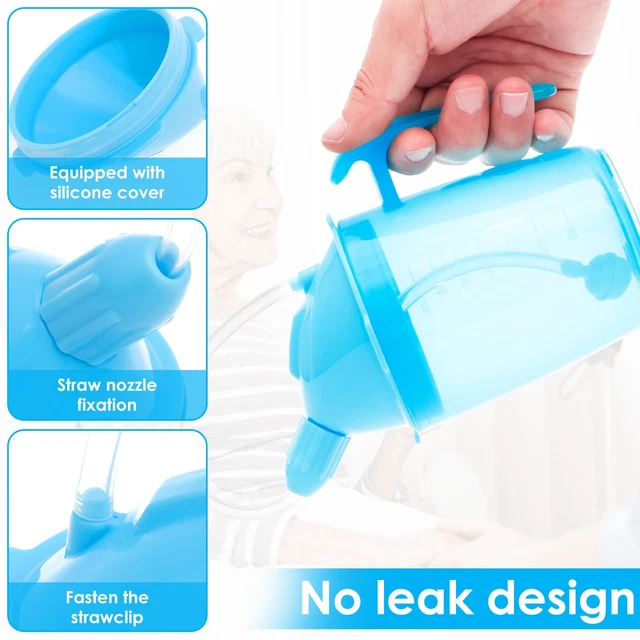 PP ELDERLY SPILL Proof Cup Good Sealing Adult Sippy Cup Adjustable ...