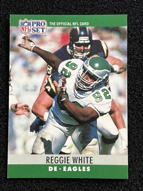 Reggie White 1990 Pro Set Football Card  252 Philadelphia Eagles Green HOF Nm Mt
