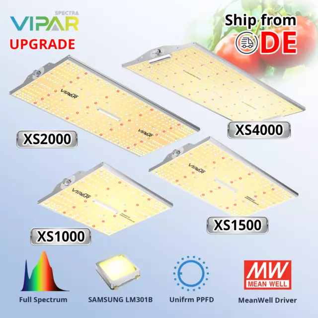 VIPARSPECTRA XS1000 XS1500 XS2000 LED Grow Light lámpara de plantas de espectro completo IR 2