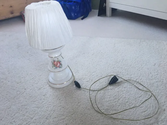 Wunderschöne alte Jugendstil Lampe aus Milchglas - Petroleumlampe Elektrisch 2