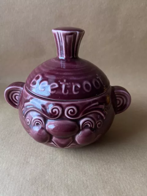 Vintage Sadler Beetroot Face Pot Jar With Lid Kitchenalia Great Lot Vintage Sadler Beetroot Face Pot Jar With Lid Kitchenalia Great Lot