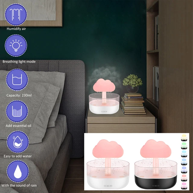Cloud Humidifier Water Drip 200ml Cloud Humidifier 7 Light Colours kifrH