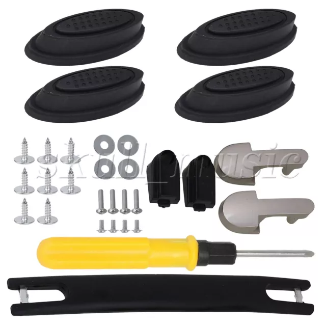 5Pieces Luggage Repairing Parts Stud Side Feet Pads Set with 7.87inch Handle