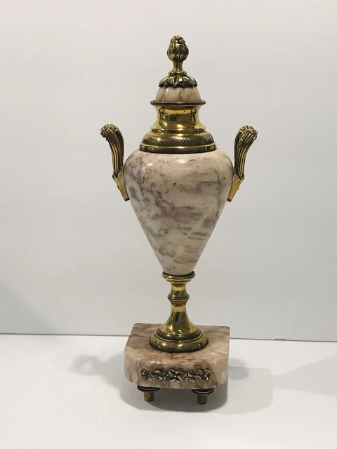 Antique 19th Century French Gilded Bronze & Marble Cassolette 11”