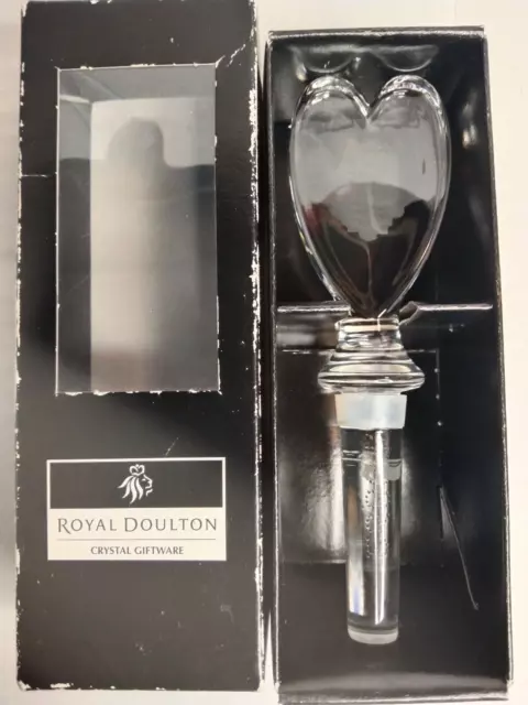 Royal Doulton Crystal Giftware 'Heart' Bottle Stopper with Box