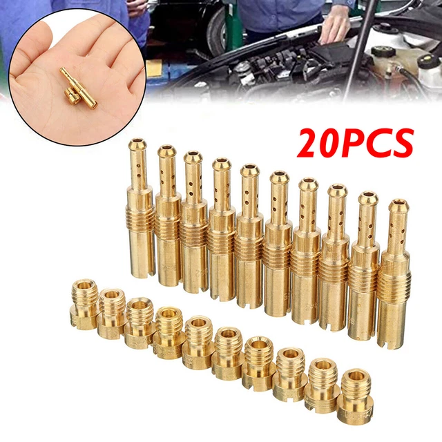 20PCS Carburetor Main Jet Kit & Slow Pilot Jet Set Kit For PWK PE CVK Motorcycle