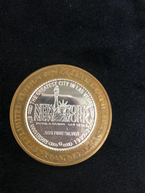 gaming token .999 Silver Limited Edition from New York, New York Casino  $10