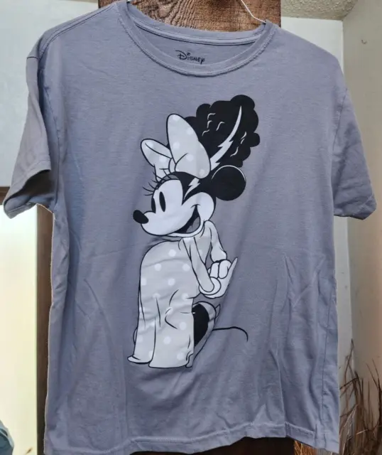 Minnie Mouse Frankenbride Gray T-Shirt Size Large Disney