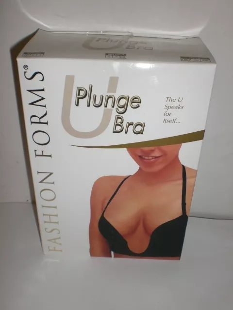 1 Fashion Forms U Plunge Bra Convertible 36B Black  $28