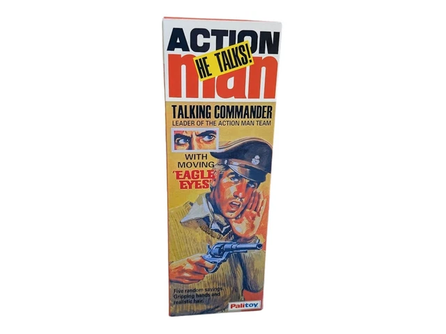 BRAND NEW ACTION Man - Talking Commander with Eagle Eyes EMPTY Repro ...